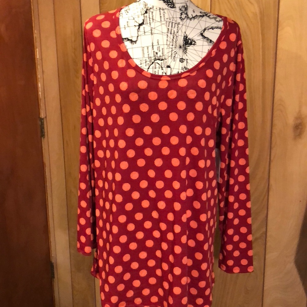 NWT Lularoe Lynnae 3XL Red Polka Dots